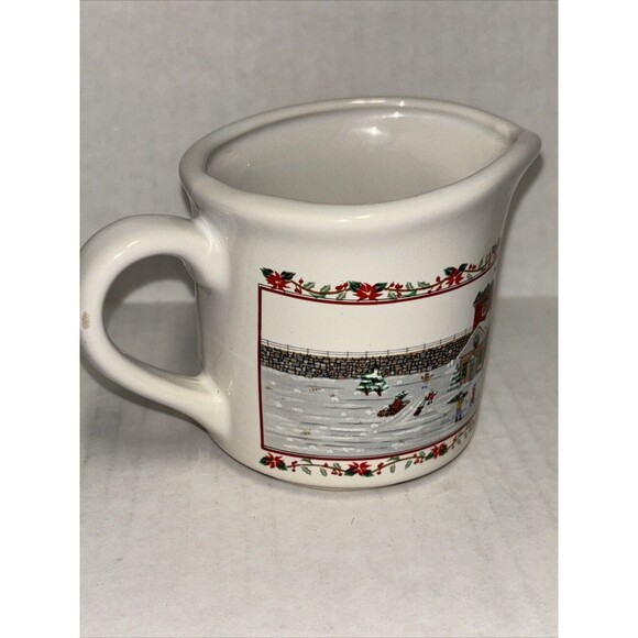 RUSS BERRIE AND CO VTG Creamer And Sugar Bowl w/ Lid “A Christmas Remembered” - Picture 14 of 16